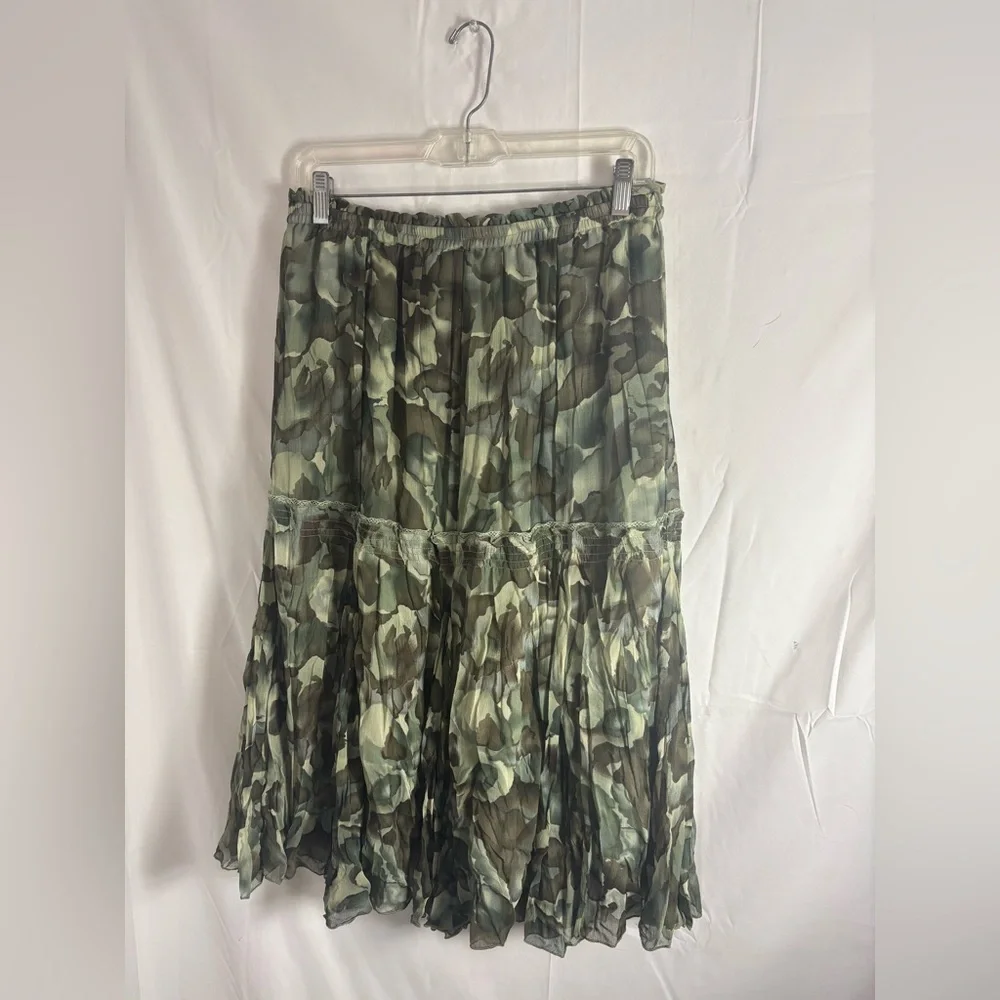 Watercolor Camouflage Tiered Frilly Fairy Grunge Skirt Size M - Picture 14 of 14